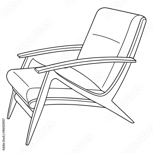 Modern Line Art Chair with Smooth Edges Furniture