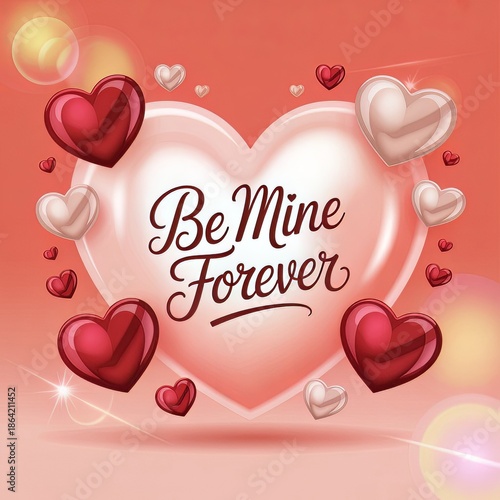 be mine forever valentine illustration