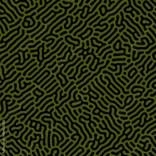 Wallpaper Mural High contrast abstract reaction diffusion turing pattern texture military camouflage olive green Torontodigital.ca