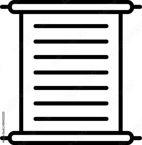 Papyrus Line Icon , Ancient Scroll, Writing, and Historical Document, Papyrus Outline Icon , Egyptian Script, Ancient Paper, and Manuscript, Papyrus Vector Icon – History, Culture