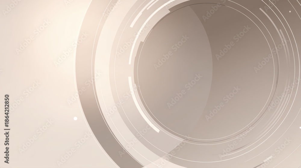 Fototapeta premium Abstract circles and lines create a modern, minimalistic background design.