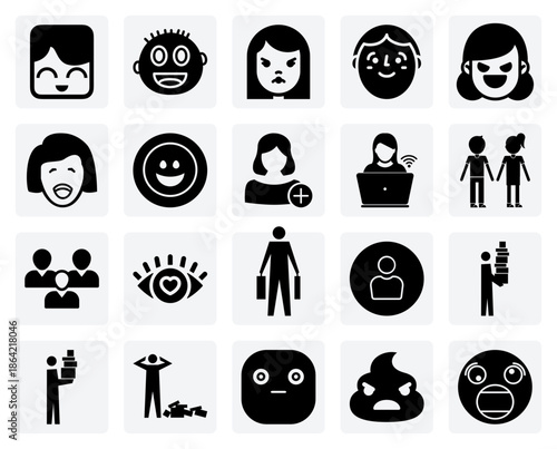 Diverse Human Emotions And Facial Expressions – Laughter, Anger, And Surprise Across Different Ages For Character Design Projects