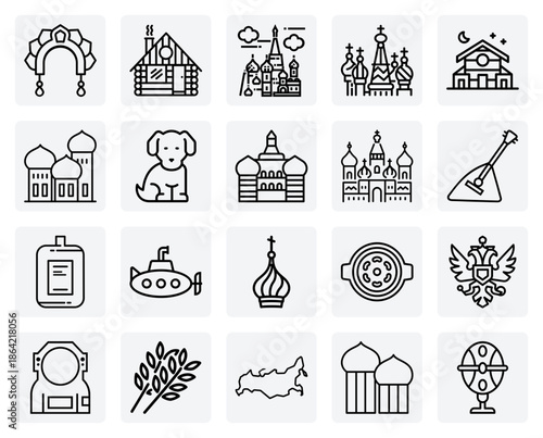 Iconic Russian Landmarks And Culture – St. Basil'S Cathedral, Fabergé Egg, And Traditional Balalaika Music