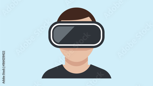 Person Wearing Black Virtual Reality Headset VR headset