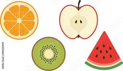 vector illustration of fruits