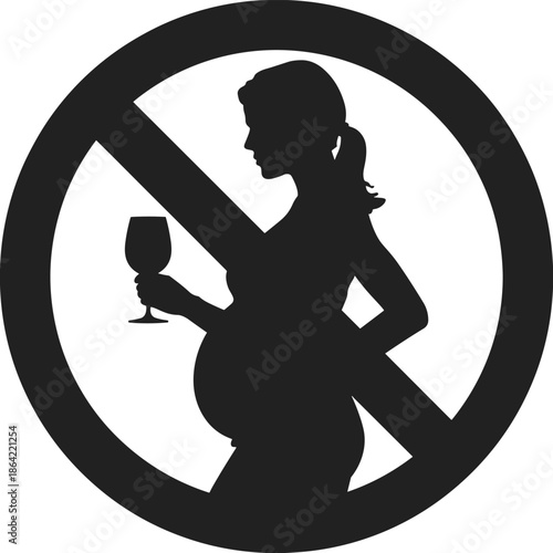 Pregnant woman silhouette 