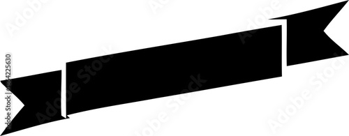 Ribbon banner icon, Ribbon banner, decorative silhouette icon, ribbons sign style. Web icon kit of text banner tapes, Vector illustration !
