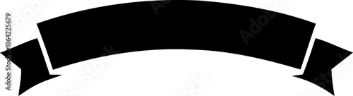 Ribbon banner icon, Ribbon banner, decorative silhouette icon, ribbons sign style. Web icon kit of text banner tapes, Vector illustration !