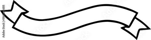 Ribbon banner icon, Ribbon banner, decorative silhouette icon, ribbons sign style. Web icon kit of text banner tapes, Vector illustration !