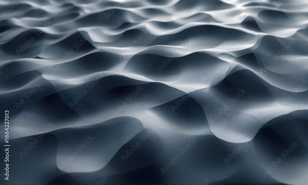 Obraz premium Abstract flowing dark blue waves a fluid background texture with smooth undulating patterns representing motion and depth