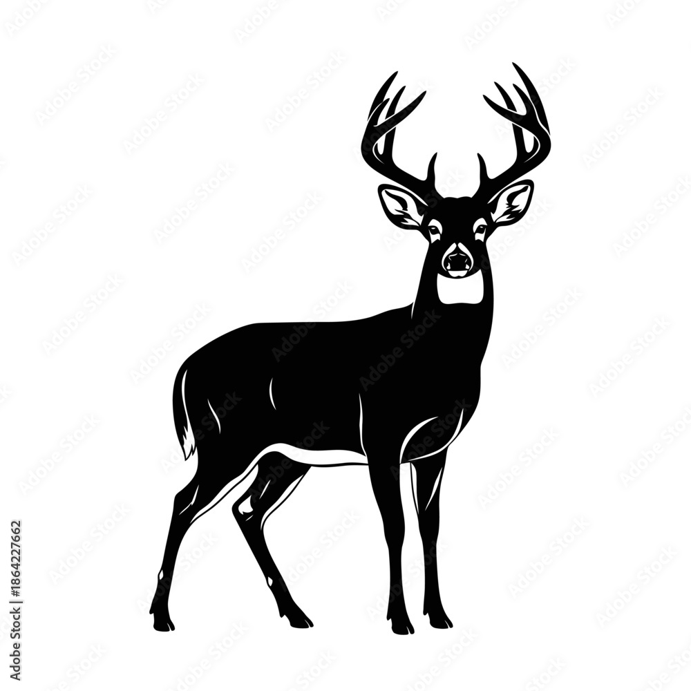 Fototapeta premium deer silhouette vector