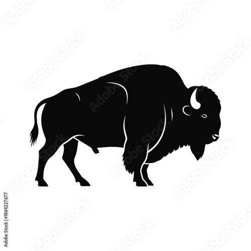Black silhouette of a bull