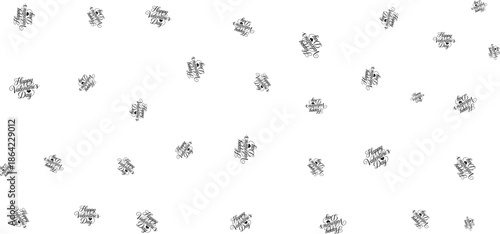 Minimal scattered heart pattern background with small romantic icons