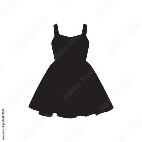 Baby doll dress silhouette isolated on white background vector illustration design