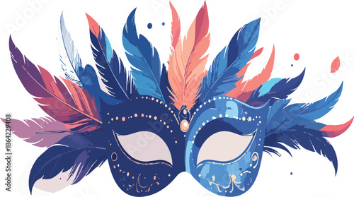 Carnival masquerade mask celebrating festive party event