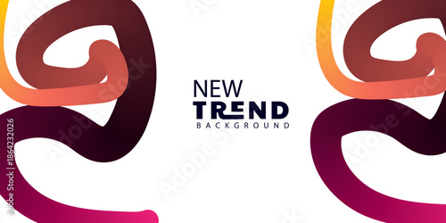 Abstract gradient curved lines creating a modern design new trend background