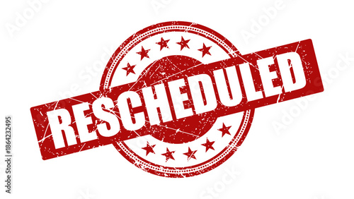 Rescheduled stamp with grunge texture