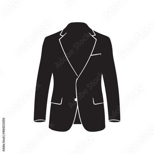 Men blazer silhouette isolated on white background vector illustration design