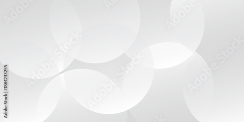 Abstract background with gray circle. White and grey abstract modern transparency circle presentation background. Vector circles template vector design. Object web design. Round shape. Minimal poster