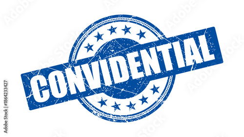 Convidential stamp with grunge texture