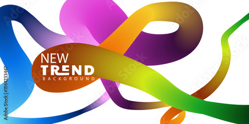 Abstract Trendy Background with Colorful Waves and Gradients for Modern Design