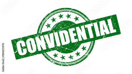 Convidential stamp with grunge texture