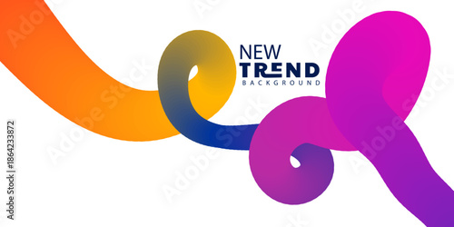 Colorful abstract liquid shape flowing with gradients new trend background