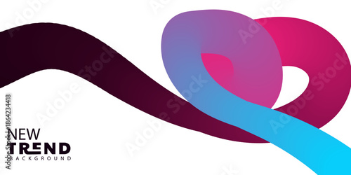 Modern abstract background with colorful gradient waves and trend concept