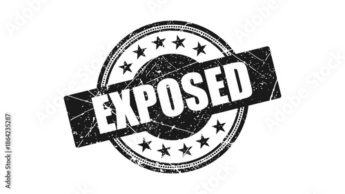 Exposed stamp with grunge texture