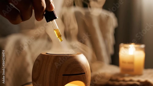 Aromatherapy and Relaxation - Essential Oils in a Diffuser for Calm.
