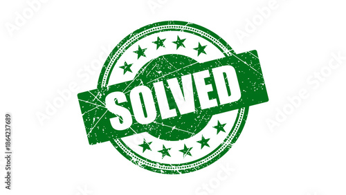 Solved stamp with grunge texture