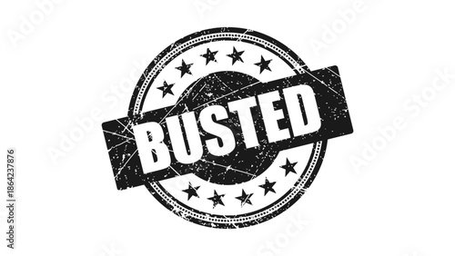 Busted stamp with grunge texture