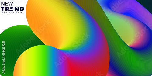 Vibrant and dynamic abstract background with flowing shapes for modern design