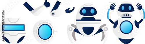 Collection of robot illustrations