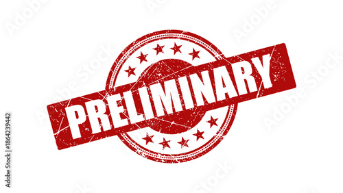 Preliminary stamp with grunge texture