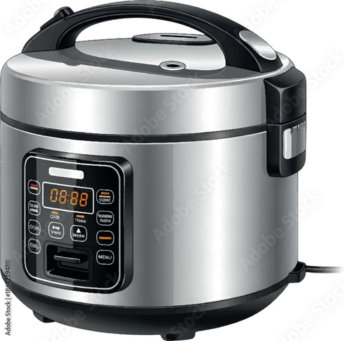 Electric Pressure Cooker Stainless Steel Digital Cooking Appliance.