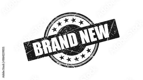 Brand new stamp with grunge texture