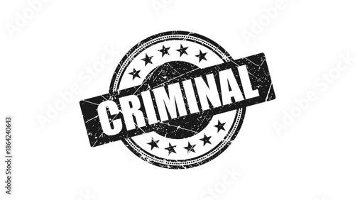 Criminal stamp with grunge texture