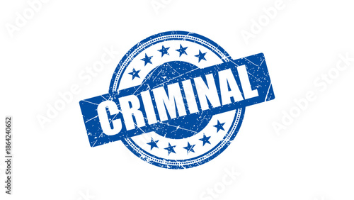 Criminal stamp with grunge texture
