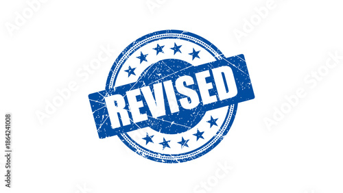 Revised stamp with grunge texture