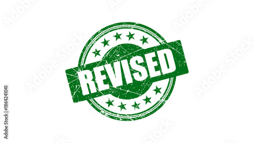 Revised stamp with grunge texture