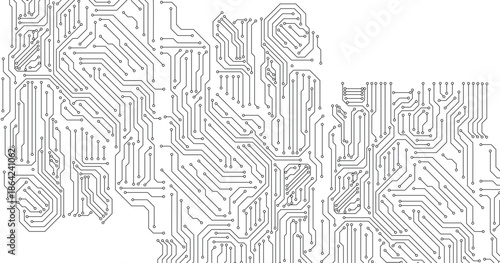 Grey white Abstract technology background, Hi tech digital connect, communication, high technology concept. 