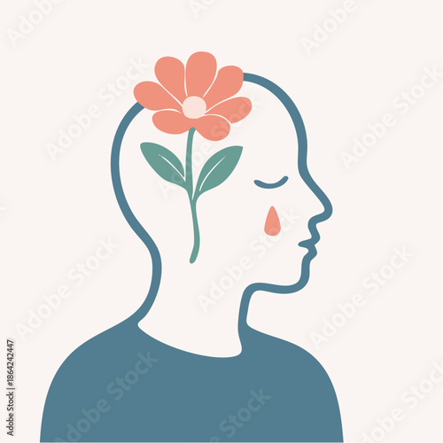 a bloom within the ache where sorrow waters the quiet growth of healing thought