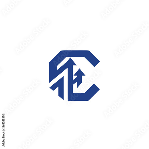 Free Download Corporate logo design featuring stylized letters and upward arrows symbolizing growth and success in a professional business setting - GFXLoad