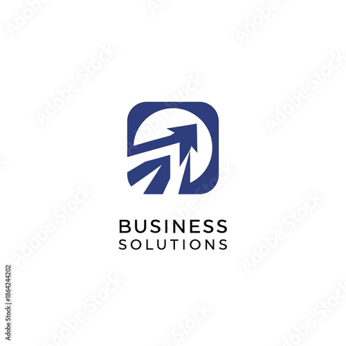 Business solutions concept with abstract arrow symbol