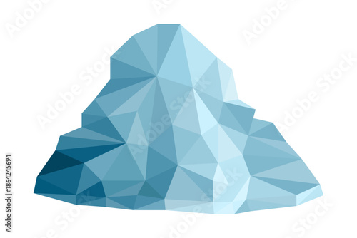 An isolated ice mountain on a white background.
