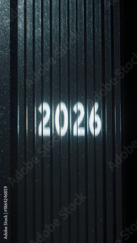 2026 Modern Typography: Light and Shadow Conceptual Artwork for Digital Calendar Design