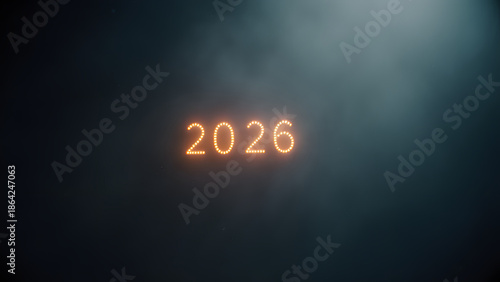 Futuristic Neon Digital 2026 Calendar: Mystical Aesthetic and Modern Innovation Background
