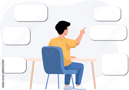 Man Presenting Information on Whiteboard