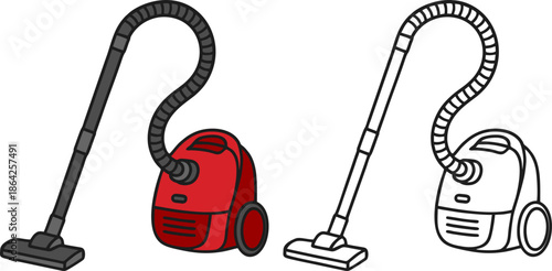 Vacuum Cleaner Home Appliance Vector Icon
